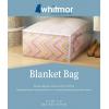 WHITMOR 5003-09 Zippered Blanket Bag, White(21 L x 25 W x 11 H)
