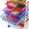 Whitmor 10 Drawer – Rolling Craft Organizer Cart – Chrome 15.25×13.50×35.25(10 Drawer)