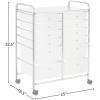 Whitmor 10 Drawer – Rolling Craft Organizer Cart – Chrome 15.25×13.50×35.25(12 Drawer)