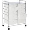 Whitmor 10 Drawer – Rolling Craft Organizer Cart – Chrome 15.25×13.50×35.25(12 Drawer)