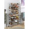 Whitmor 10 Tier Shoe Tower, 50 Pair, Chrome(10 Tier chrome)