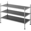 Whitmor 10 Tier Shoe Tower, 50 Pair, Chrome(3-tier grey)