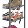 Whitmor 10 Tier Shoe Tower, 50 Pair, Chrome(5 Tier black)