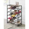 Whitmor 10 Tier Shoe Tower, 50 Pair, Chrome(5 Tier black)