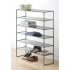 Whitmor 10 Tier Shoe Tower, 50 Pair, Chrome(6-tier gunmetal Gray)