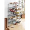 Whitmor 10 Tier Shoe Tower, 50 Pair, Chrome(6-tier gunmetal Gray)