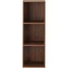 Whitmor 12 Cube Storage Organizer, 4 Tier Stackable Mdf Wood Bookcase, Open Storage Display Bookshelf, Storage Cabinet for Living Room, Bedroom, Home, Office, 35.1″L x 11.6″W x 47.5″H, White(Walnut)