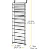 Whitmor 18 Pair Over The Door Shoe Organizer, 6 Tier Heavy Duty Metal Shoe Organizer for Closet, Hanging Shoe Rack for Closet Organizer & Storage, 42″ L x 22.7″ W x 7.5″ H, Gunmetal Gray(36 Pair，Gunmetal Gray)
