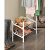 Whitmor 2-Tier Expandable and Stackable Shoe Rack, White(White)