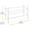 Whitmor 2-Tier Expandable and Stackable Shoe Rack, White(White)