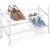 Whitmor 2-Tier Expandable and Stackable Shoe Rack, White(White)