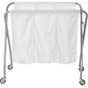 Whitmor 3 Section Laundry Sorter – Collapsible with Heavy Duty Wheels(White)