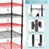 Whitmor 3 Tier Shelving Unit, Metal Storage Shelves, Adjustable Heavy Duty Shelf with Wheels , 400 lbs Capacity per Shelf, 1200 lbs Total for Home, Garage, Workshop, 23″L x 13″W x 30″H, Chrome(6 Tier 30″ L x 14″ W x 70″ H)