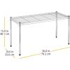 Whitmor 3 Tier Shelving Unit, Metal Storage Shelves, Adjustable Heavy Duty Shelf with Wheels , 400 lbs Capacity per Shelf, 1200 lbs Total for Home, Garage, Workshop, 23″L x 13″W x 30″H, Chrome(1-TIER  30″L x 14″W x 15″H)