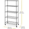 Whitmor 3 Tier Shelving Unit, Metal Storage Shelves, Adjustable Heavy Duty Shelf with Wheels , 400 lbs Capacity per Shelf, 1200 lbs Total for Home, Garage, Workshop, 23″L x 13″W x 30″H, Chrome(5-TIER  30.1″L x 14.2″W x 60″H)