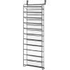 Whitmor 36 Pair Over-The-Door Rack-Gunmetal Gray Shoe Organizer(Gunmetal Gray)