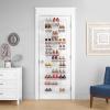 Whitmor 36 Pair Over-The-Door Rack-Gunmetal Gray Shoe Organizer(White)