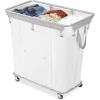 Whitmor 3-Section Industrial Laundry Sorter, White(3 Section)