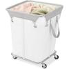 Whitmor 3-Section Industrial Laundry Sorter, White(Large)