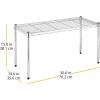 Whitmor 3-Wire Shelving Unit, Metal Storage Shelves, Easy Assembly Home Organizer for Pantry, Kitchen, Garage, Plant(1-tier  30″l X 14″w X 15″h chrome)