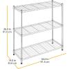 Whitmor 3-Wire Shelving Unit, Metal Storage Shelves, Easy Assembly Home Organizer for Pantry, Kitchen, Garage, Plant(3-tier  36″l X 14″w X 36″h chrome)