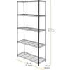 Whitmor 3-Wire Shelving Unit, Metal Storage Shelves, Easy Assembly Home Organizer for Pantry, Kitchen, Garage, Plant(5-tier  36″l X 14″w X 72″h)