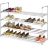 Whitmor 4-Tier Shoe Rack, Gray