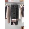 Whitmor 5 Section Closet Organizer – Hanging Shelves with Sturdy Metal Frame(Black)