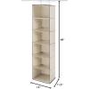 Whitmor 5 Section Closet Organizer – Hanging Shelves with Sturdy Metal Frame(Off- White)