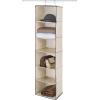 Whitmor 5 Section Closet Organizer – Hanging Shelves with Sturdy Metal Frame(Off- White)