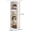 Whitmor 5 Section Closet Organizer – Hanging Shelves with Sturdy Metal Frame(Off- White)