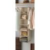 Whitmor 5 Section Closet Organizer – Hanging Shelves with Sturdy Metal Frame(Off- White)