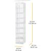 Whitmor 5 Section Closet Organizer – Hanging Shelves with Sturdy Metal Frame(Transparent & White)