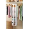 Whitmor 5 Section Closet Organizer – Hanging Shelves with Sturdy Metal Frame(Transparent & White)
