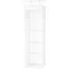 Whitmor 5 Section Closet Organizer – Hanging Shelves with Sturdy Metal Frame(White)