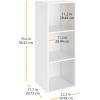 Whitmor 6 Cube Storage Organizer, 3 Tier Stackable Mdf Wood Bookcase, Open Storage Display Bookshelf, Storage Cabinet for Living Room, Bedroom, Home, Office, 23.7″L x 11.7″W x 35.2″H, Espresso(White)