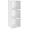 Whitmor 6 Cube Storage Organizer, 3 Tier Stackable Mdf Wood Bookcase, Open Storage Display Bookshelf, Storage Cabinet for Living Room, Bedroom, Home, Office, 23.7″L x 11.7″W x 35.2″H, Espresso(White)