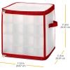Whitmor 6129-5340 Ornament Storage, 64 compartments, Red(Multicolor)