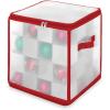 Whitmor 6129-5340 Ornament Storage, 64 compartments, Red(Multicolor)