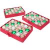 Whitmor 6129-5340 Ornament Storage, 64 compartments, Red(Red)
