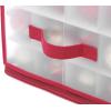 Whitmor 6129-5340 Ornament Storage, 64 compartments, Red(White)