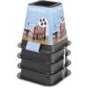 Whitmor Bed Risers – Black (Set of 4)(Black)