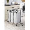 Whitmor Chrome Laundry Sorter with Foam Mesh Bags