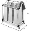 Whitmor Chrome Laundry Sorter with Foam Mesh Bags