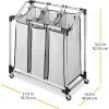 Whitmor Chrome Laundry Sorter with Foam Mesh Bags