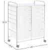 Whitmor Chrome and Plastic 12-Drawer Storage Cart