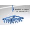 Whitmor Clip and Drip Hanger – Hanging Drying Rack – 26 Clips,Blue(26 Clips)