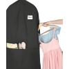 Whitmor Deluxe Zippered Dress Bag, Black(Garment Bag Black)