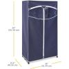 Whitmor Extra-Wide Clothes Closet, 60” with, White Cover(Clear & Blue)