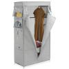 Whitmor Extra-Wide Clothes Closet, 60” with, White Cover(Grey)